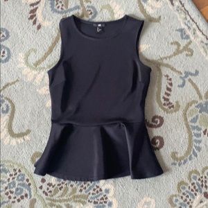 Peplum Black top Sleeveless